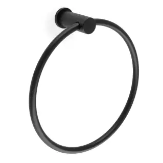 AW451BL - Alexander & Wilks Brunel Diamond Knurled Towel Ring - Black