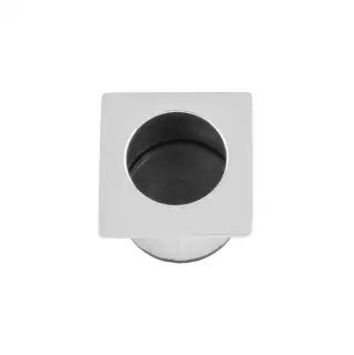 AW993PC - Alexander & Wilks Sliding Door Finger Edge Pull (Square)  - Polished Chrome