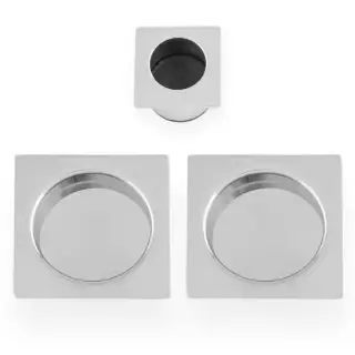 AW995PC - Alexander & Wilks Sliding Door Flush Pull Set (Square) -  Polished Chrome