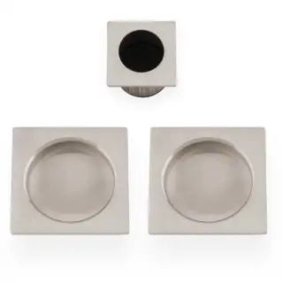 AW995SN - Alexander & Wilks Sliding Door Flush Pull Set (Square) -  Satin Nickel