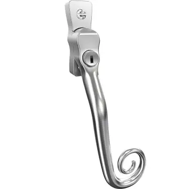 Click Here To Enlarge This Photo Of CB700192 - Mila Heritage Monkey Tail Window Espag Handle (Right Hand) - Smooth Satin