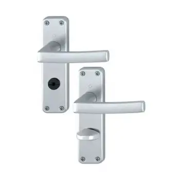 Click Here To Enlarge This Photo Of 1107/267-SK/OL Hoppe Dubayy Bathroom Levers - Satin Anodised Aluminium (3803132)