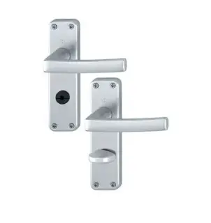 1107/267-SK/OL Hoppe Dubayy Bathroom Levers - Satin Anodised Aluminium (3803132)