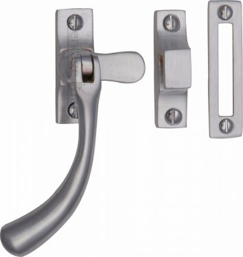 Click Here To Enlarge This Photo Of V1008 MP/HP-SC Heritage Brass Casement Window Fastener Ball Design Satin Chrome Finish
