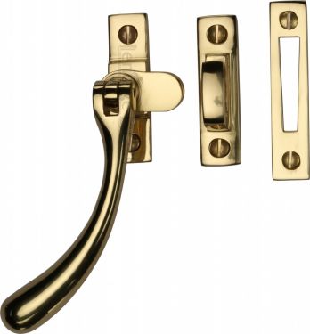 Click Here To Enlarge This Photo Of V1008 MP/HP-PB Heritage Brass Casement Window Fastener Ball Design Polished Brass Finish