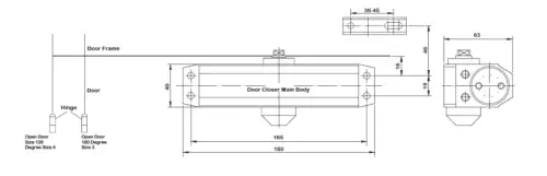 Click Here To Enlarge This Photo Of CDC669 Consort EN.3 Silver Budget Certifire Fire Rated Overhead Door Closer