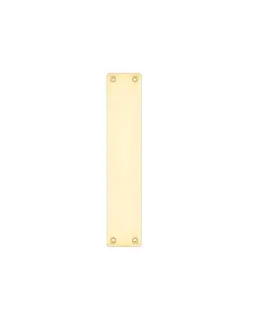 FB122A - Zoo Hardware Fulton & Bray Finger Plate to suit FB112A Pull Handle (300mm x 60mm) Polished Brass