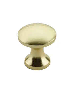 Click Here To Enlarge This Photo Of TDFK24-PG - Zoo Hardware Round Cabinet knob 24mm Dia. Polished Gold Finish