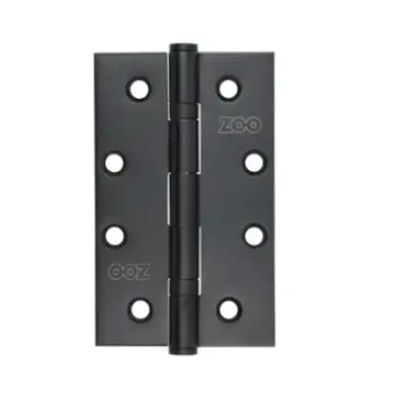 Click Here To Enlarge This Photo Of ZHSS63MB - Zoo Hardware Slim Knuckle Bearing Hinges 102 x 63 x 2.5mm Matt Black