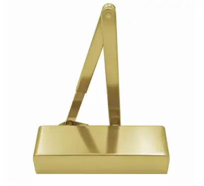Click Here To Enlarge This Photo Of ZDC0024A-SB - Zoo Hardware Power Size 2-4 Overhead Door Closer with Matching Arm and Semi Radius Cover - Satin Brass Finish