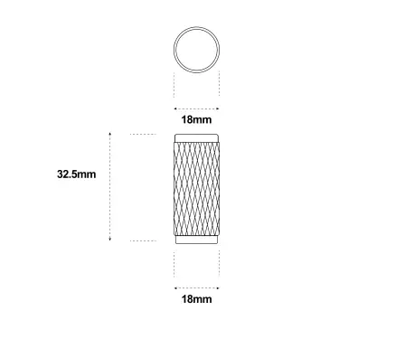 Click Here To Enlarge This Photo Of Eclipse 95613 18mm Knurled Cupboard Knob - Antique Brass
