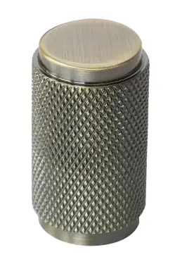Click Here To Enlarge This Photo Of Eclipse 95613 18mm Knurled Cupboard Knob - Antique Brass