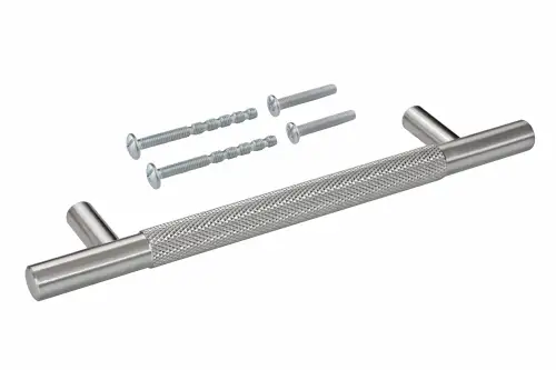 Click Here To Enlarge This Photo Of Eclipse 95621 128mm Knurled Cupboard Handle - Satin Nickel