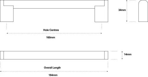 Click Here To Enlarge This Photo Of Eclipse 95642 160mm Cabinet Handle - Satin Nickel