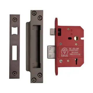 YKSLBS53N-MB - M.Marcus York British Standard 5 Lever Sashlock 76mm (57mm backset)  - Matt Bronze Finish