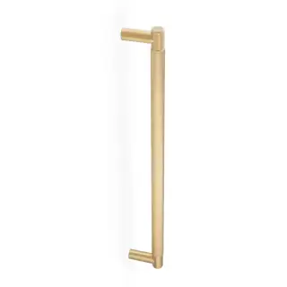 AW500-450-SBPVD - Alexander & Wilks Spitfire Diamond Knurled Bolt Through Pull Handle 450mm c/c - Satin Brass PVD