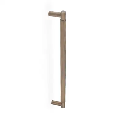 Click Here To Enlarge This Photo Of AW502-450-AB - Alexander & Wilks Spitfire Reeded Bolt Through Pull Handle 450mm c/c - Antique Brass