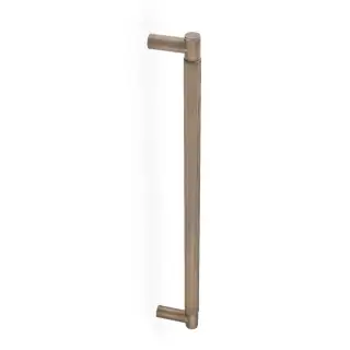 AW502-450-AB - Alexander & Wilks Spitfire Reeded Bolt Through Pull Handle 450mm c/c - Antique Brass