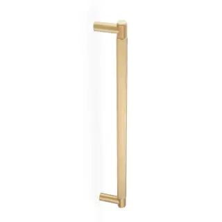AW502-450-SBPVD - Alexander & Wilks Spitfire Reeded Bolt Through Pull Handle 450mm c/c - Satin Brass PVD
