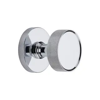 OWN5490-PC Heritage Brass Owen Knurled Knob on Knurled Concealed Base Polished Chrome finish