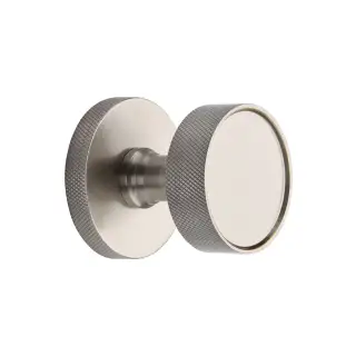 OWN5490-SN Heritage Brass Owen Knurled Knob on Knurled Concealed Base Satin Nickel finish