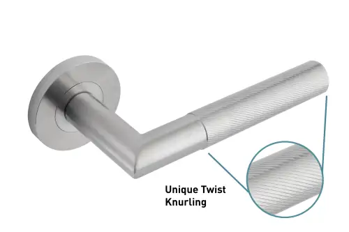 Click Here To Enlarge This Photo Of Eclipse 34341 Revolve Ultimate Solid Stainless Lever On Rose - Satin Stainless Steel