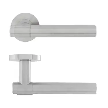 Click Here To Enlarge This Photo Of Eclipse 34351 Collared Ultimate Solid Stainless Lever On Rose - Satin Stainless Steel