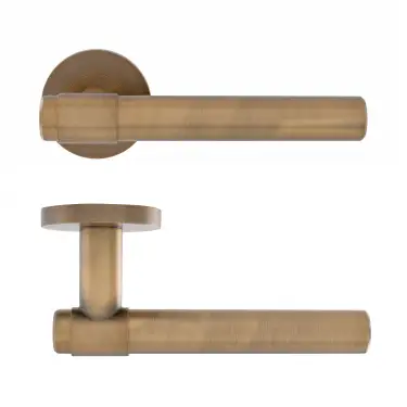 Click Here To Enlarge This Photo Of Eclipse 34354 Collared Ultimate Solid Stainless Lever On Rose - Matt Antique Brass