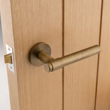 Click Here To Enlarge This Photo Of Eclipse 34354 Collared Ultimate Solid Stainless Lever On Rose - Matt Antique Brass