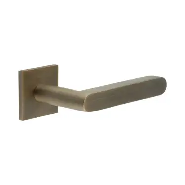 Click Here To Enlarge This Photo Of CR-101B1AB Frelan Hardware CRES Sprung (Square Rose) Door Handle Antique Brass (SS316)