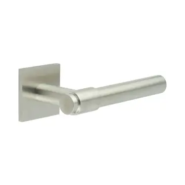 Click Here To Enlarge This Photo Of CR-103B2SSS Frelan Hardware CRES Unsprung (Square Rose) Door Handle Satin Stainless Steel (SS316)