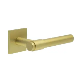 CR-103B3SB Frelan Hardware CRES Fixed Dead (Square Rose) Door Handle Satin Brass (SS316)