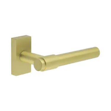 Click Here To Enlarge This Photo Of CR-103D4SB Frelan Hardware CRES Multi Point Rectangular Rose Door Handle Satin Brass (SS316)