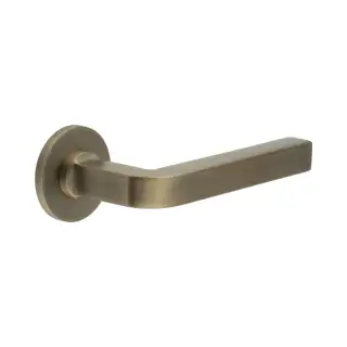 CR-104A1AB Frelan Hardware CRES Sprung (Round Rose) Door Handle Antique Brass (SS316)