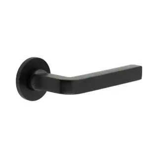 CR-104A2MB Frelan Hardware CRES Unsprung (Round Rose) Door Handle Black (SS316)