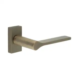 CR-105D4AB Frelan Hardware CRES Multi Point Rectangular Rose Door Handle Antique Brass (SS316)