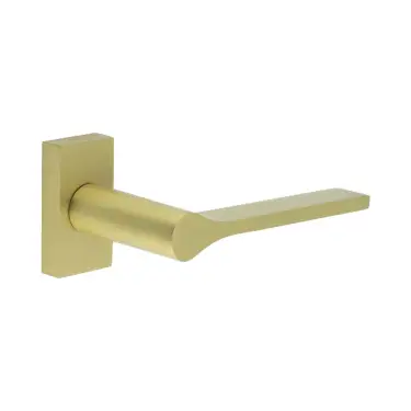 Click Here To Enlarge This Photo Of CR-105D4SB Frelan Hardware CRES Multi Point Rectangular Rose Door Handle Satin Brass (SS316)