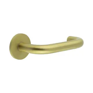 CR-106A3SB Frelan Hardware CRES Fixed Dead (Round Rose) Door Handle Satin Brass (SS316)