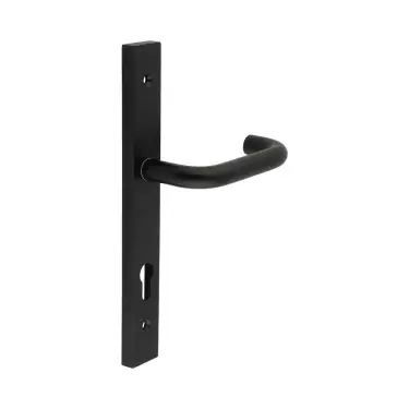 Click Here To Enlarge This Photo Of CR-106G4MB Frelan Hardware CRES 92mm Multi Point Backplate Door Handle (215mm c/c) Black (SS316)