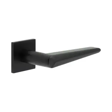 Click Here To Enlarge This Photo Of CR-107B1MB Frelan Hardware CRES Sprung (Square Rose) Door Handle Black (SS316)
