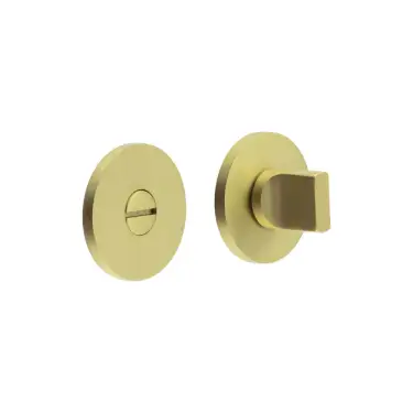 Click Here To Enlarge This Photo Of CR-802A7SB Frelan Hardware CRES Thumb Turn & Release (Round Rose) Satin Brass (SS316)