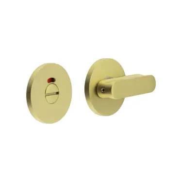 Click Here To Enlarge This Photo Of CR-803AJ7SB Frelan Hardware CRES Thumb Turn & Release (Round Rose) with Indicator Satin Brass (SS316)