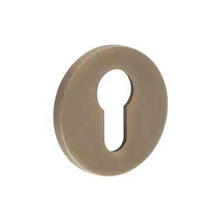 CR-S10AB Frelan Hardware CRES Euro Keyway (Round Rose) Escutcheon Antique Brass (SS316)