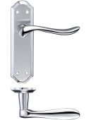 FB042SCCP - Zoo Hardware Fulton & Bray 'Lincoln' Lever Latch Handles (180 x 48mm) Satin/Polished Chrome