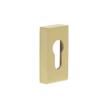 Click Here To Enlarge This Photo Of CRES404SB Frelan Hardware CRES (Rectangular) Euro Profile Escutcheon Satin Brass (SS316)