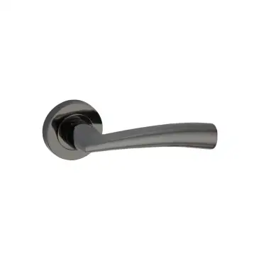 Click Here To Enlarge This Photo Of SB1302BN - Spira Brass Lego Lever Handle on Round Rose - Black Nickel