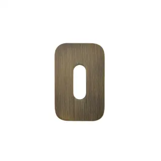 RT002-MINISQ-AB - Zoo Hardware Rosso Tecnica 'Mini' Squircle Standard Profile Escutcheons (Pair) - Antique Brass
