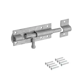 Eclipse J93022 Galvanised Straight Tower Bolt 102mm with Fixings
