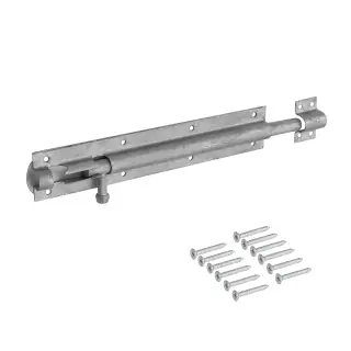 Eclipse J93072 Galvanised Straight Tower Bolt 250mm with Fixings