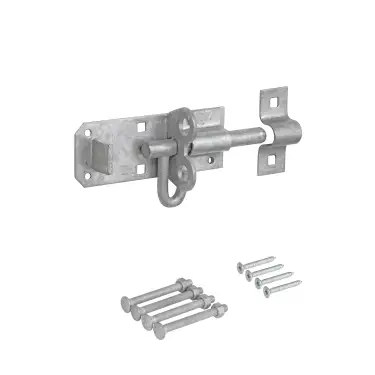Click Here To Enlarge This Photo Of Eclipse J93112 Galvanised Brenton Padbolt (Medium Duty) 102mm with Fixings
